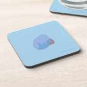 Abstract Shape Coaster - Blue Toned Bier Onderzetter (Linkerzijde)