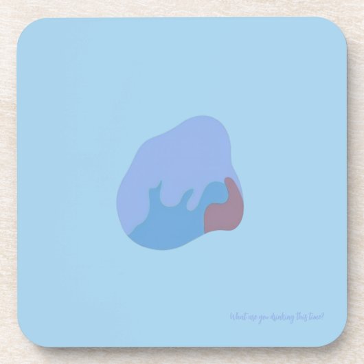 Abstract Shape Coaster - Blue Toned Bier Onderzetter (Voorkant)