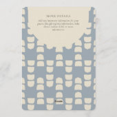 Abstract Shape Geometric Gender Neutral Blue Beige Kaart (Achterkant)