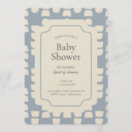 Abstract Shape Geometric Gender Neutral Blue Beige Kaart