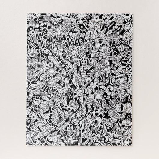 Abstract Shapes and Faces Illustration Difficult  Legpuzzel (Verticaal)