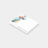 Abstract shapes and lines blue pink terracotta post-it® notes (Schuin)