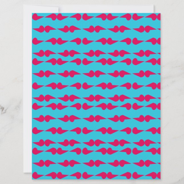 Abstract Shapes pink and teal scrapbook paper (Voorkant)