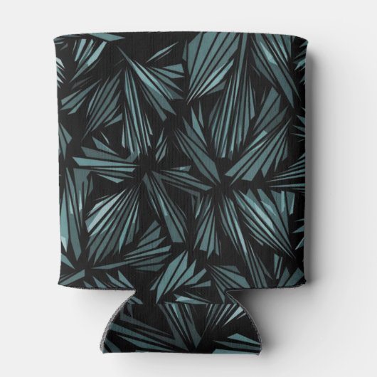 Abstract Shattered Glass Blue Pattern Can Cooler (Achterkant)