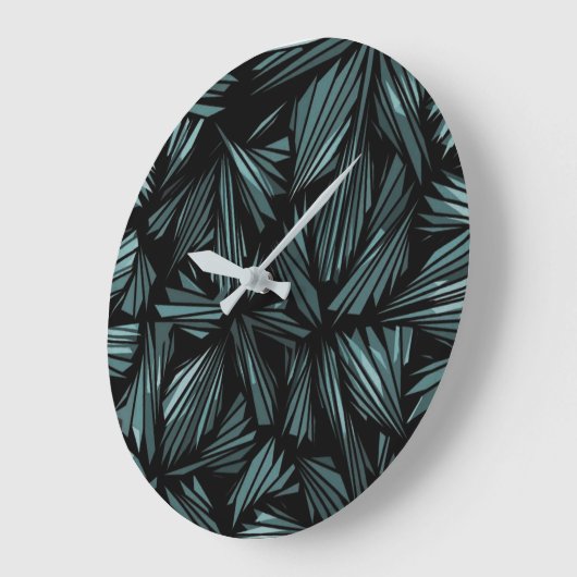 Abstract Shattered Glass Blue Pattern Large Clock Grote Klok (Hoek)