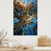 Abstract Shattered Mirror Poster Vivid Modern (Keuken)