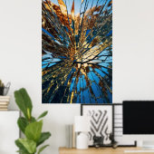 Abstract Shattered Mirror Poster Vivid Modern (Thuiskantoor)