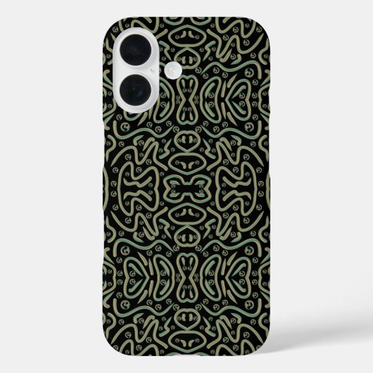 Abstract Shimmer Tubing With Green And Gold Colors Case-Mate iPhone Case (Achterkant)