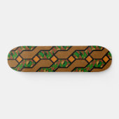 Abstract Shimmy Wood Patroon Persoonlijk Skateboard (Horizontaal)