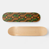 Abstract Shimmy Wood Patroon Persoonlijk Skateboard (Horizontaal)