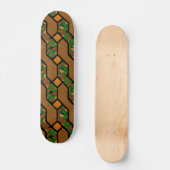 Abstract Shimmy Wood Patroon Persoonlijk Skateboard (Voorkant)