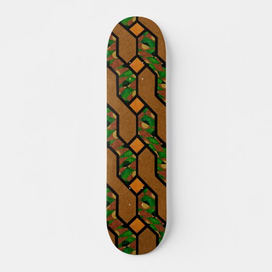 Abstract Shimmy Wood Patroon Persoonlijk Skateboard (Voorkant)