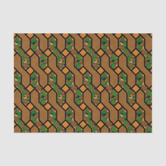 Abstract Shimmy Wood Patroon Tissuepapier (Voorkant)
