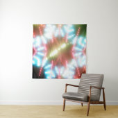 abstract shiny neon background with beams and star wandkleed (In Situ (horizontaal))