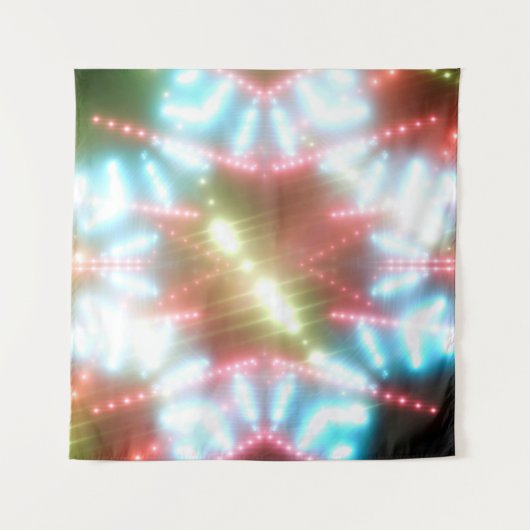 abstract shiny neon background with beams and star wandkleed (Voorkant)