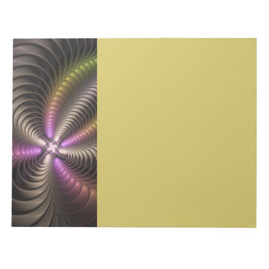 Abstract Shiny Trippy Colorful 3D Fractal Art Notitieblok (Voorkant)