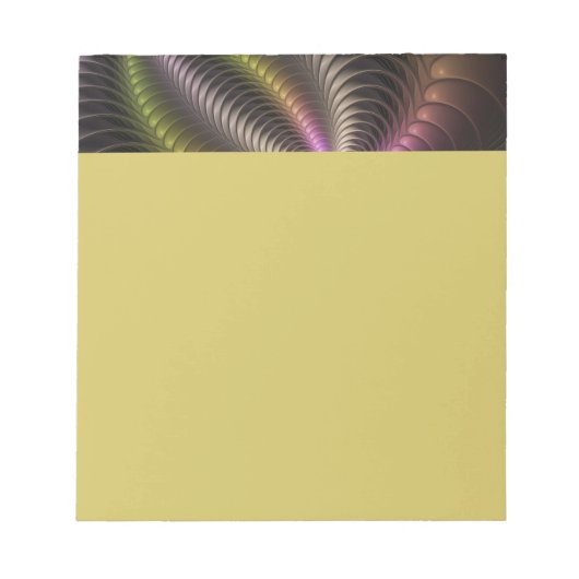 Abstract Shiny Trippy Colorful 3D Fractal Art Notitieblok (Voorkant)