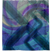 Abstract showgordijn voor industrieel landschap douchegordijn (Voorkant)