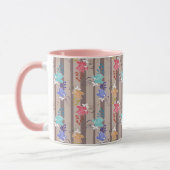 Abstract sier- ornament decoratief retro gestreept mok (Links)