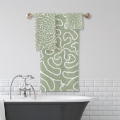 Abstract siergroen patroon bad handdoek
