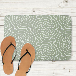 Abstract siergroen patroon badmat