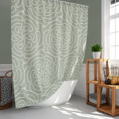 Abstract siergroen patroon douchegordijn