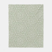 Abstract siergroen patroon fleece deken (Voorkant)