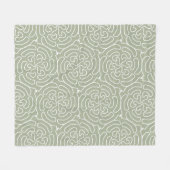 Abstract siergroen patroon fleece deken (Voorkant (Horizontaal))