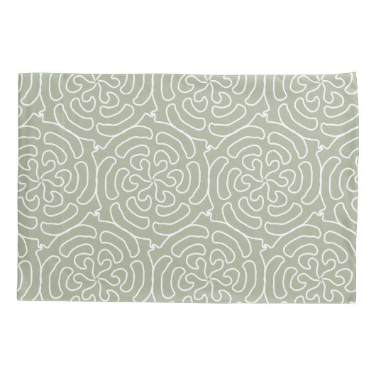 Abstract siergroen patroon kussensloop (Achterkant)