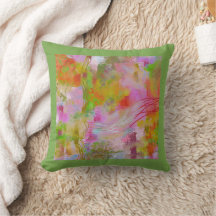 Abstract Sierkussen Luscious Roze lente groen