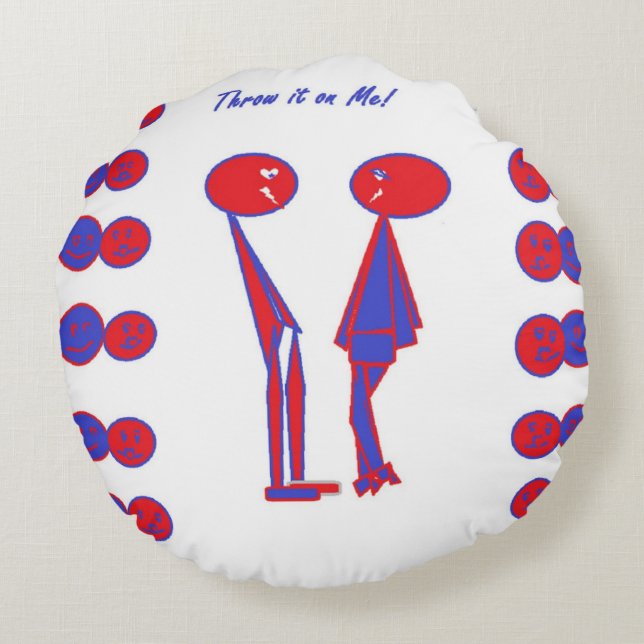 Abstract Sierkussen Rond Kussen (Achterkant)