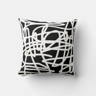 Abstract Sierkussen zwart-wit