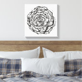 Abstract sierlijk Roos 6 Canvas Afdruk (Insitu (Slaapkamer))