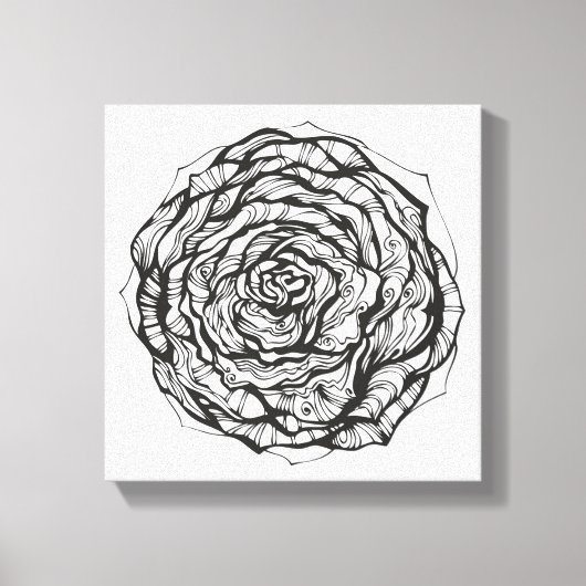 Abstract sierlijk Roos 6 Canvas Afdruk (Voorkant)