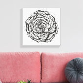 Abstract sierlijk Roos 6 Canvas Afdruk (Insitu (Woonkamer))