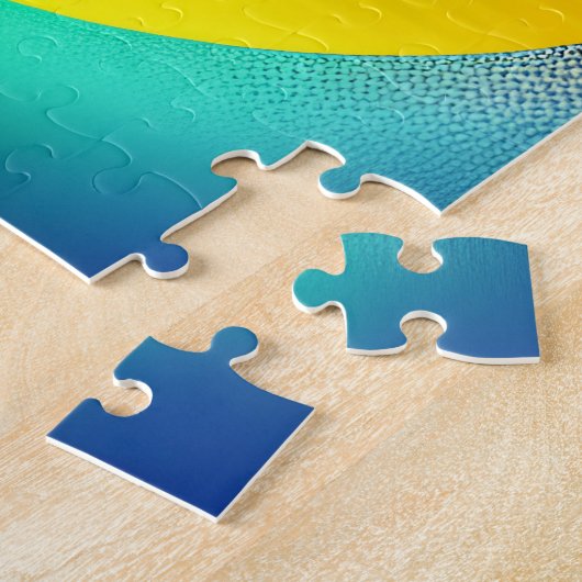 Abstract Silhouet Regenboog Stropdas Die Legpuzzel (Zijkant)