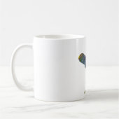 Abstract silhouet van struisvogels koffiemok (Links)