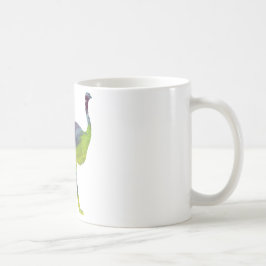 Abstract silhouet van struisvogels koffiemok