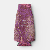 Abstract Silhouette Art Hip Hip Hooray Birthday Flesjeskoeler (Voorkant)