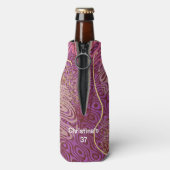 Abstract Silhouette Art Hip Hip Hooray Birthday Flesjeskoeler (Fles Achterkant)