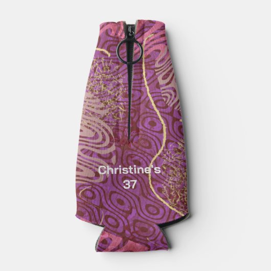 Abstract Silhouette Art Hip Hip Hooray Birthday Flesjeskoeler (Achterkant)