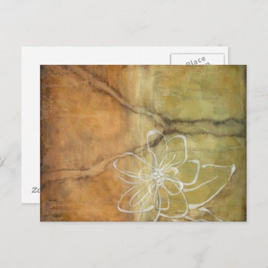 Abstract Silhouette schilderen op Tan-achtergrond Briefkaart (Voorkant / Achterkant)