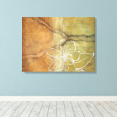 Abstract Silhouette schilderen op Tan-achtergrond Canvas Afdruk (Insitu (Houten vloer))