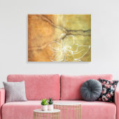 Abstract Silhouette schilderen op Tan-achtergrond Canvas Afdruk (Insitu (Woonkamer))