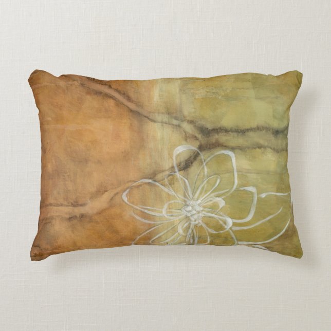 Abstract Silhouette schilderen op Tan-achtergrond Decoratief Kussen (Voorkant)