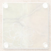 Abstract Silhouette schilderen op Tan-achtergrond Glazen Onderzetter (Achterkant)