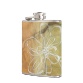 Abstract Silhouette schilderen op Tan-achtergrond Heupfles (Links)