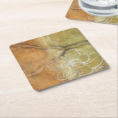 Abstract Silhouette schilderen op Tan-achtergrond Kartonnen Onderzetters (Schuin)