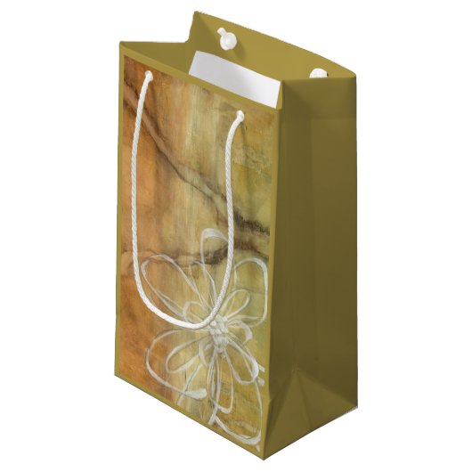 Abstract Silhouette schilderen op Tan-achtergrond Klein Cadeauzakje (Voorkant Gekanteld)