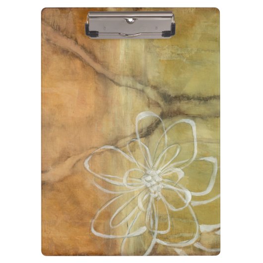 Abstract Silhouette schilderen op Tan-achtergrond Klembord (Voorkant)